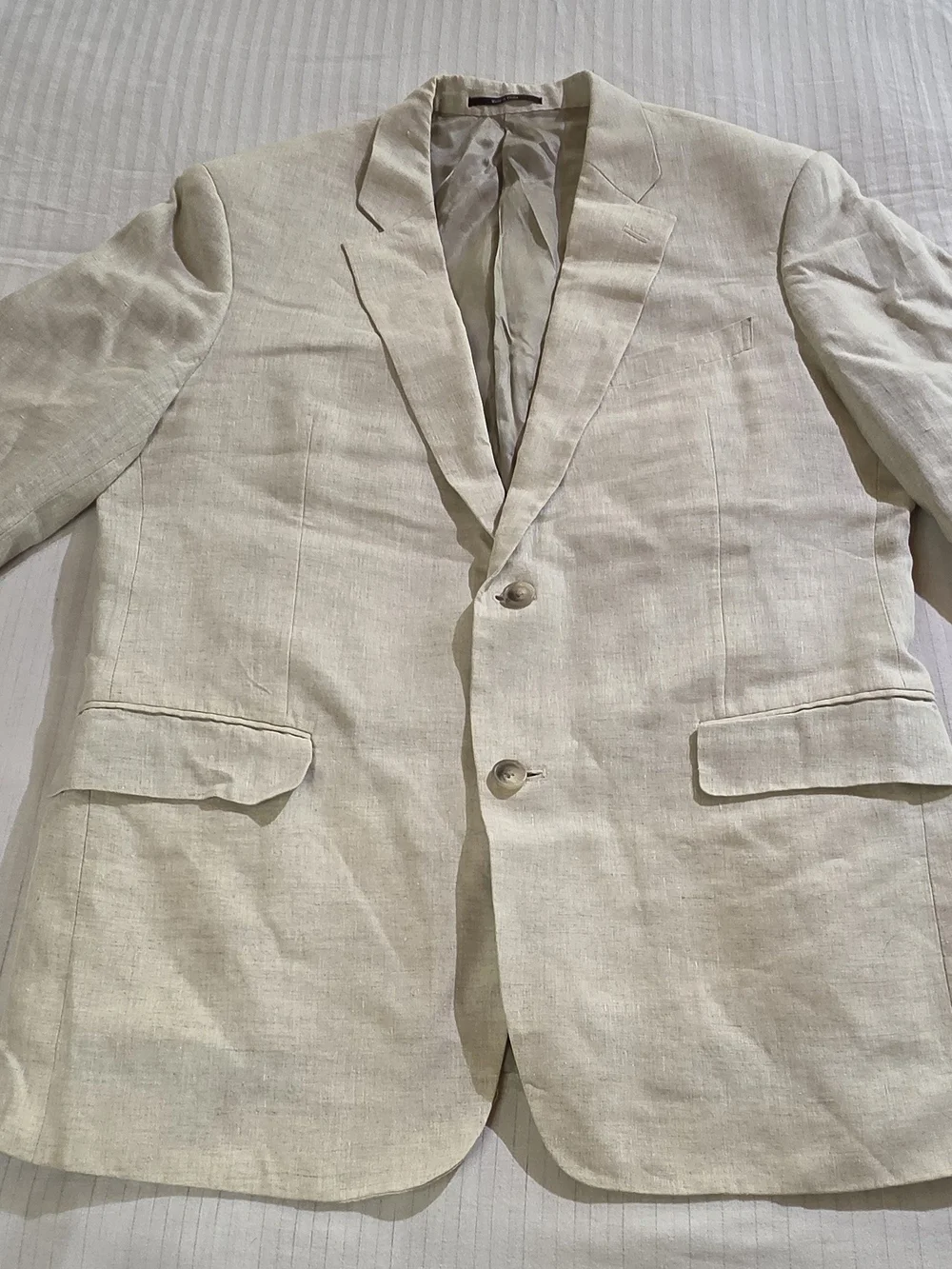Nordstrom 100% Linen Tan Blazer Sport Coat Fratelli Ormezzano Men's 42R